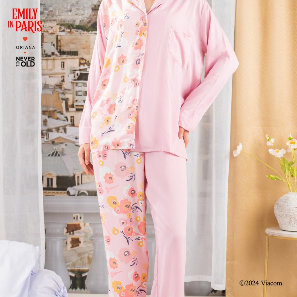 Oriana x Emily in Paris Pajamas Paris Blossom Series