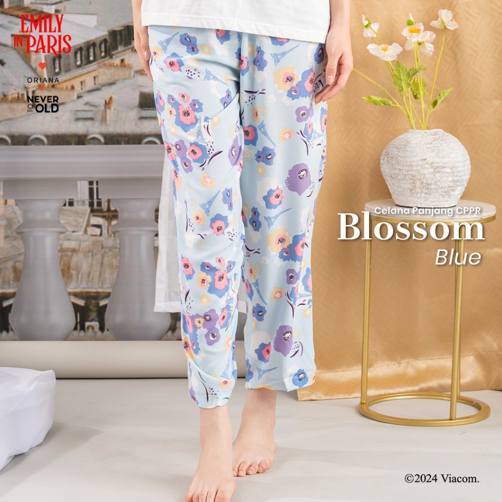 Oriana x Emily in Paris Celana Panjang Paris Blossom Series