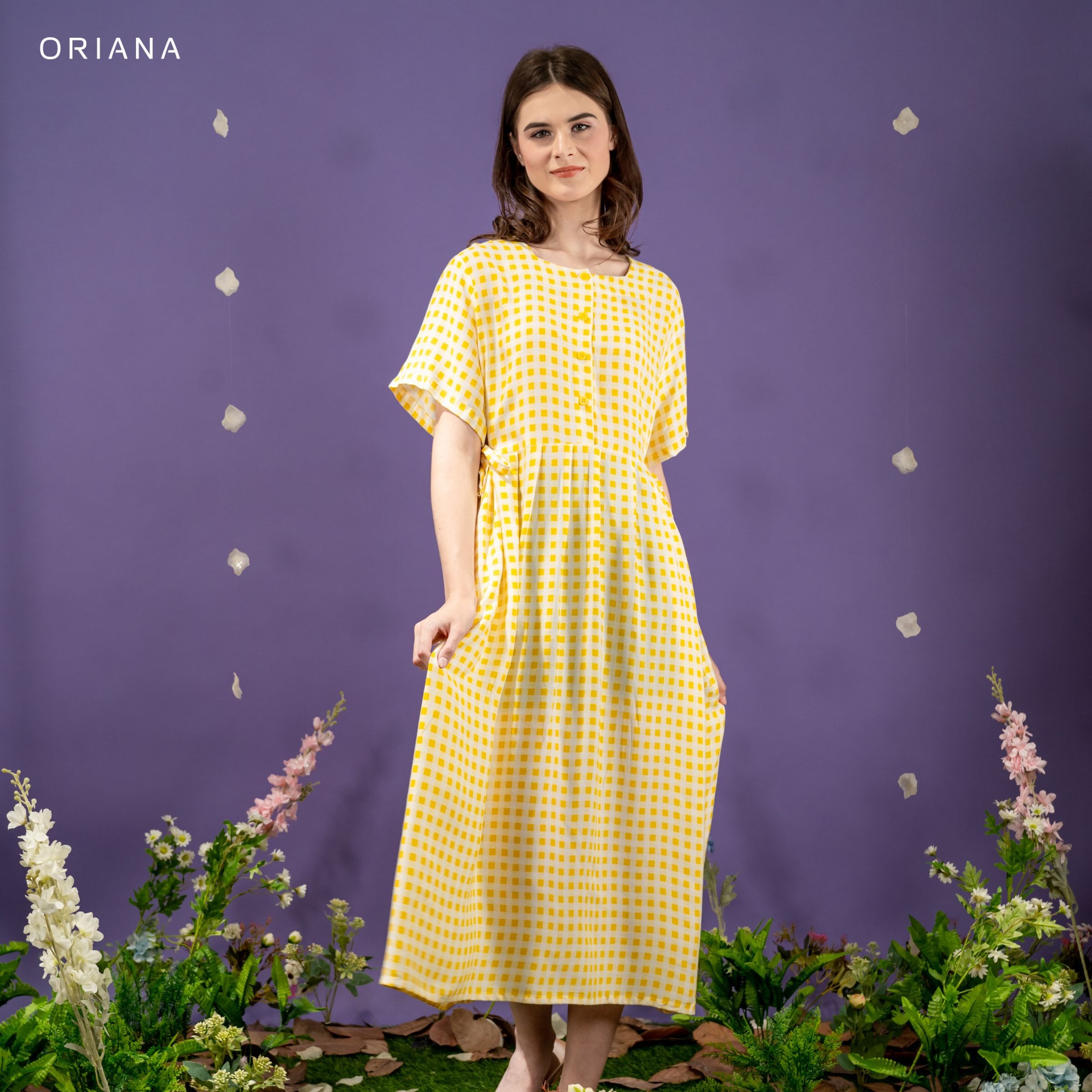Oriana Homewear Maxi Dress Daster Busui Pendek Cayya Minji Series