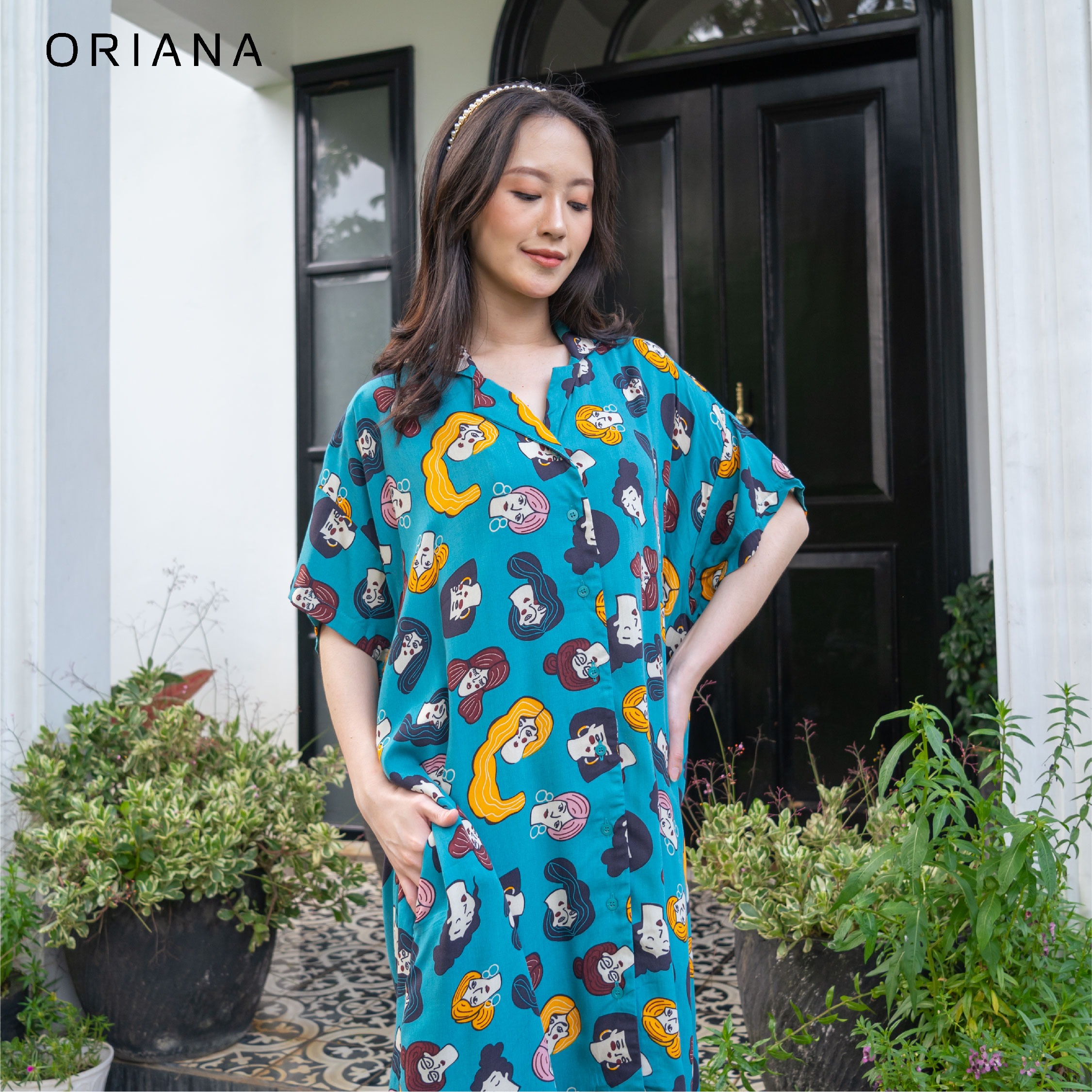 Oriana Homewear Midi Dress Amethys Series