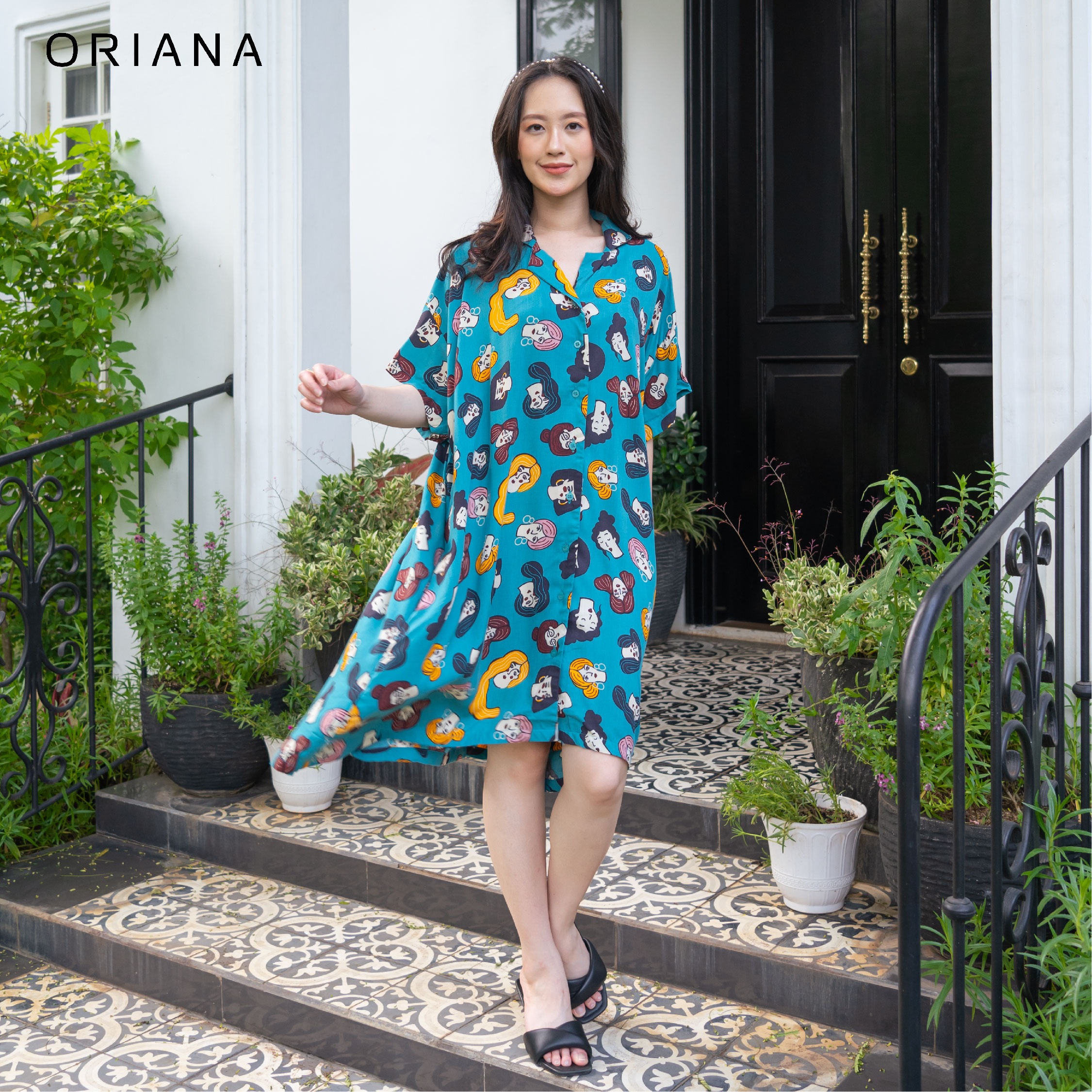 Oriana Homewear Midi Dress Amethys Series