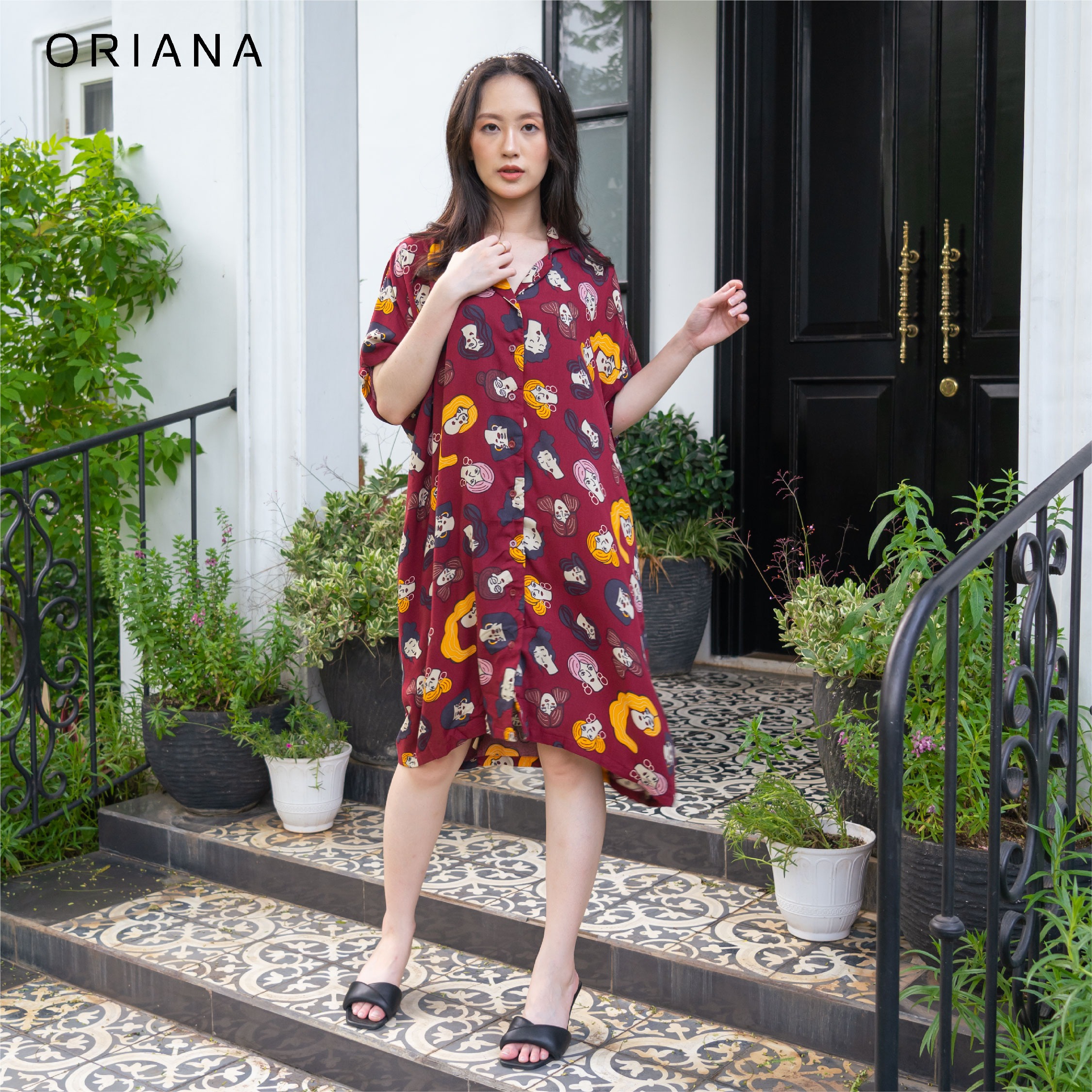 Oriana Homewear Midi Dress Amethys Series