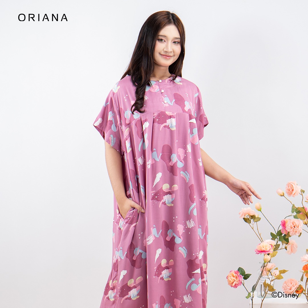 Oriana Homewear Maxi Dress-DSPB Mickey Mixology Allsize