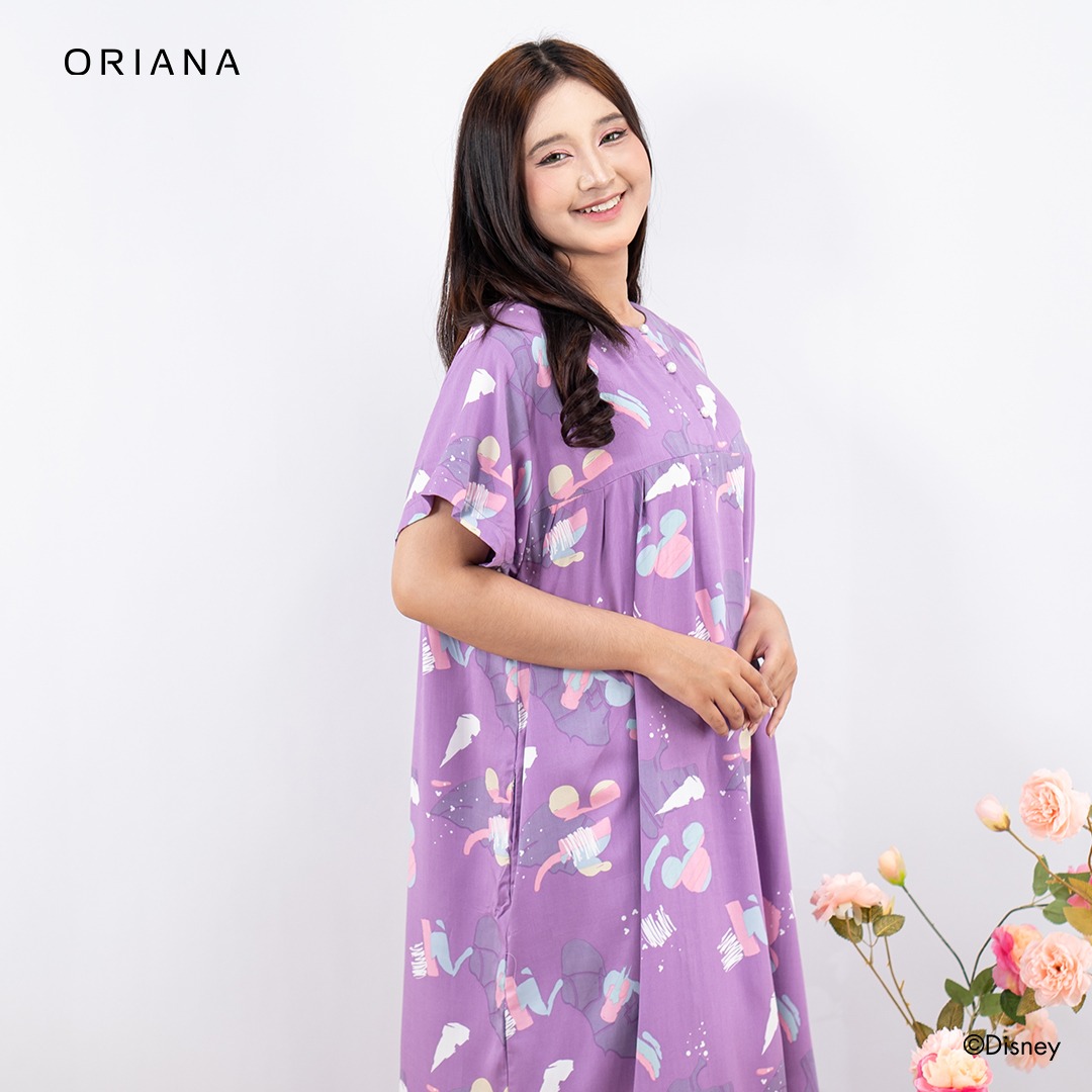 Oriana Homewear Maxi Dress-DSPB Mickey Mixology Allsize