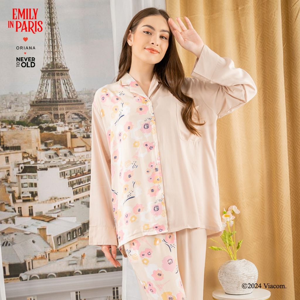 Oriana x Emily in Paris Pajamas Paris Blossom Series