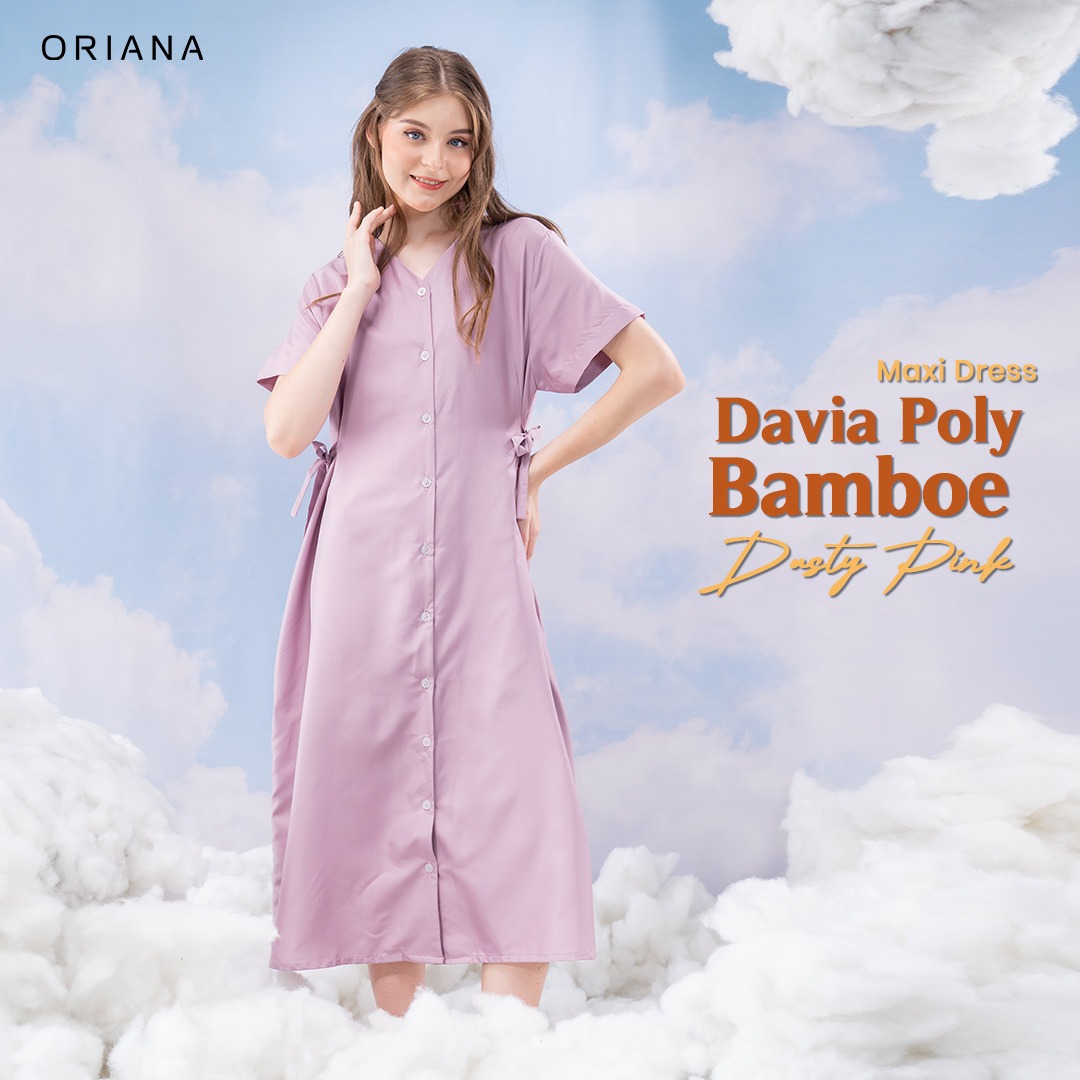 Oriana Homewear Maxi Dress Poly Bamboo Cailyn Series