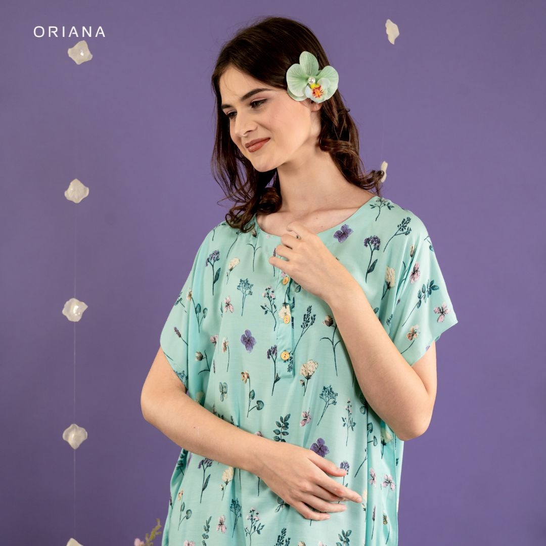 Oriana Homewear Daster Pendek Busui Kaftan Chloe Series