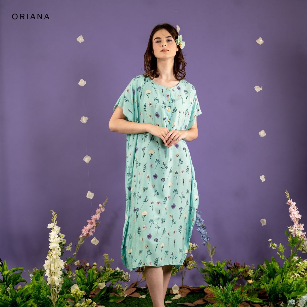 Oriana Homewear Daster Pendek Busui Kaftan Chloe Series