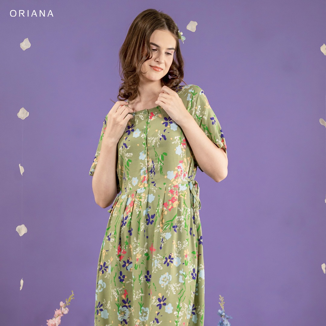 Oriana Homewear Maxi Dress Daster Busui Cayya Lizea Series