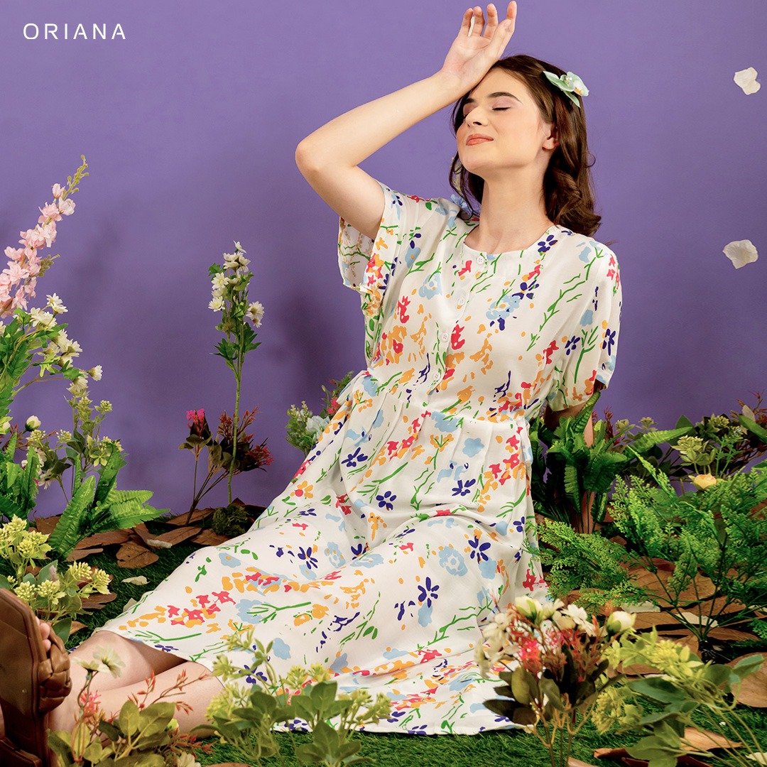 Oriana Homewear Maxi Dress Daster Busui Cayya Lizea Series