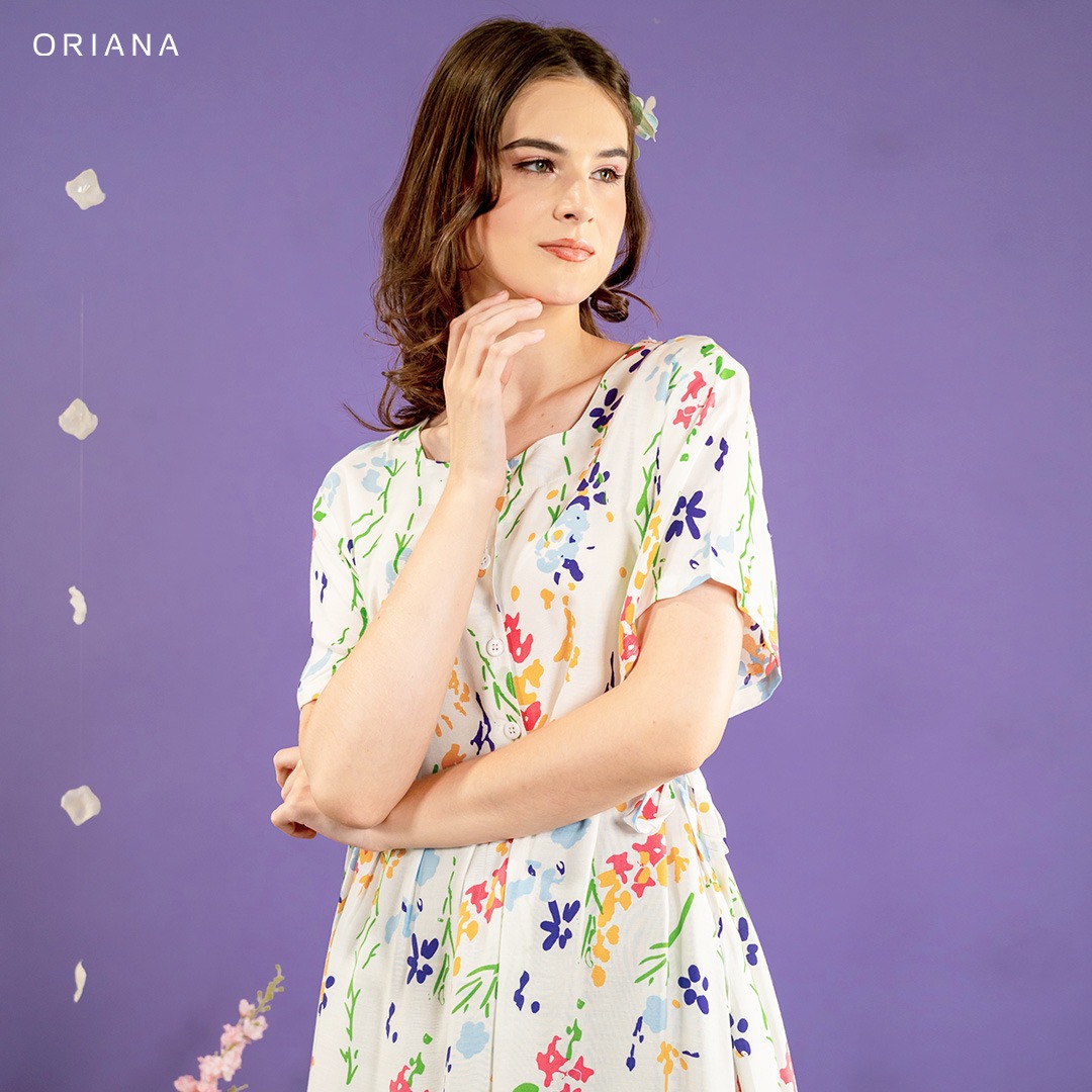 Oriana Homewear Maxi Dress Daster Busui Cayya Lizea Series