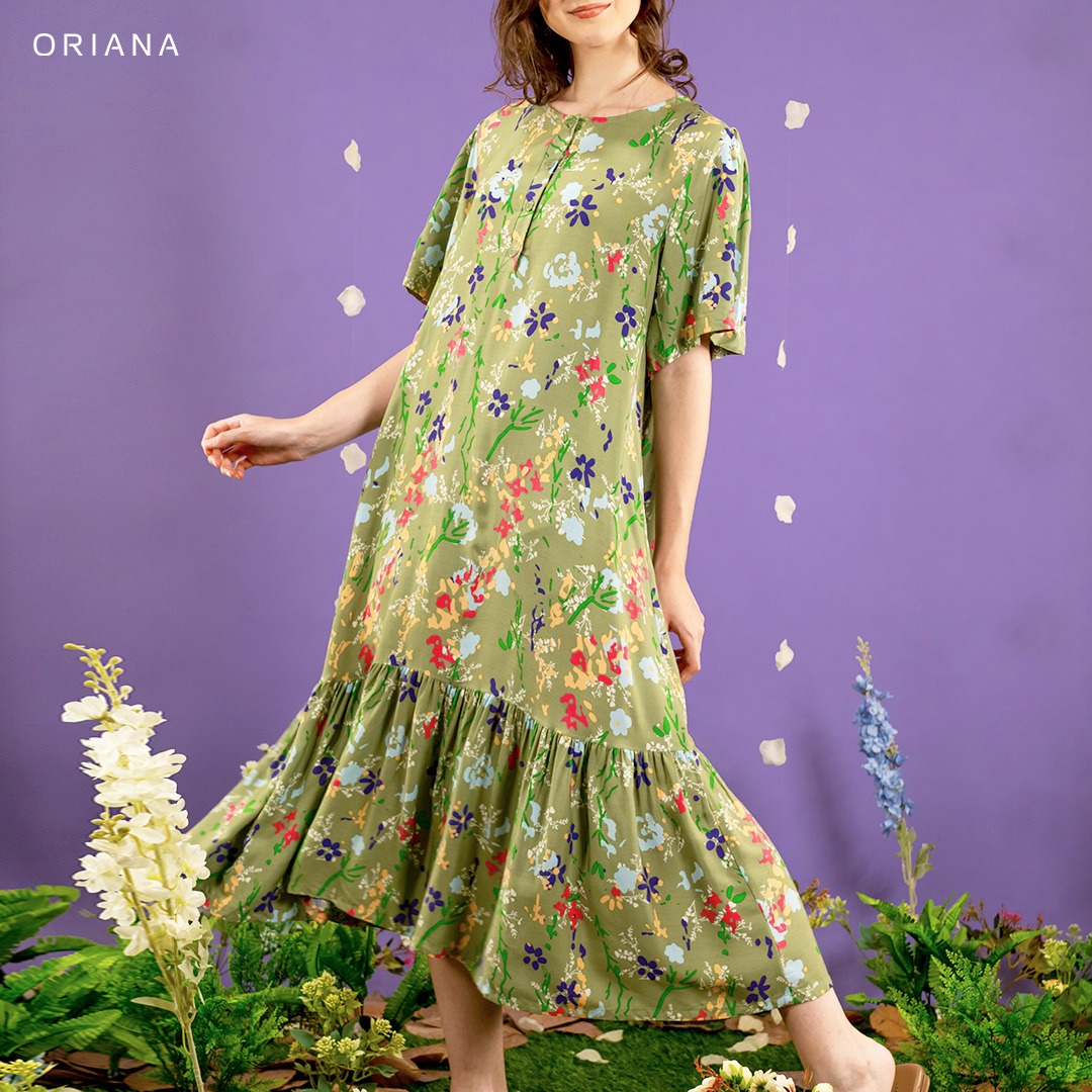 Oriana Homewear Maxi Dress Daster Busui Ivanthi Lizea Series