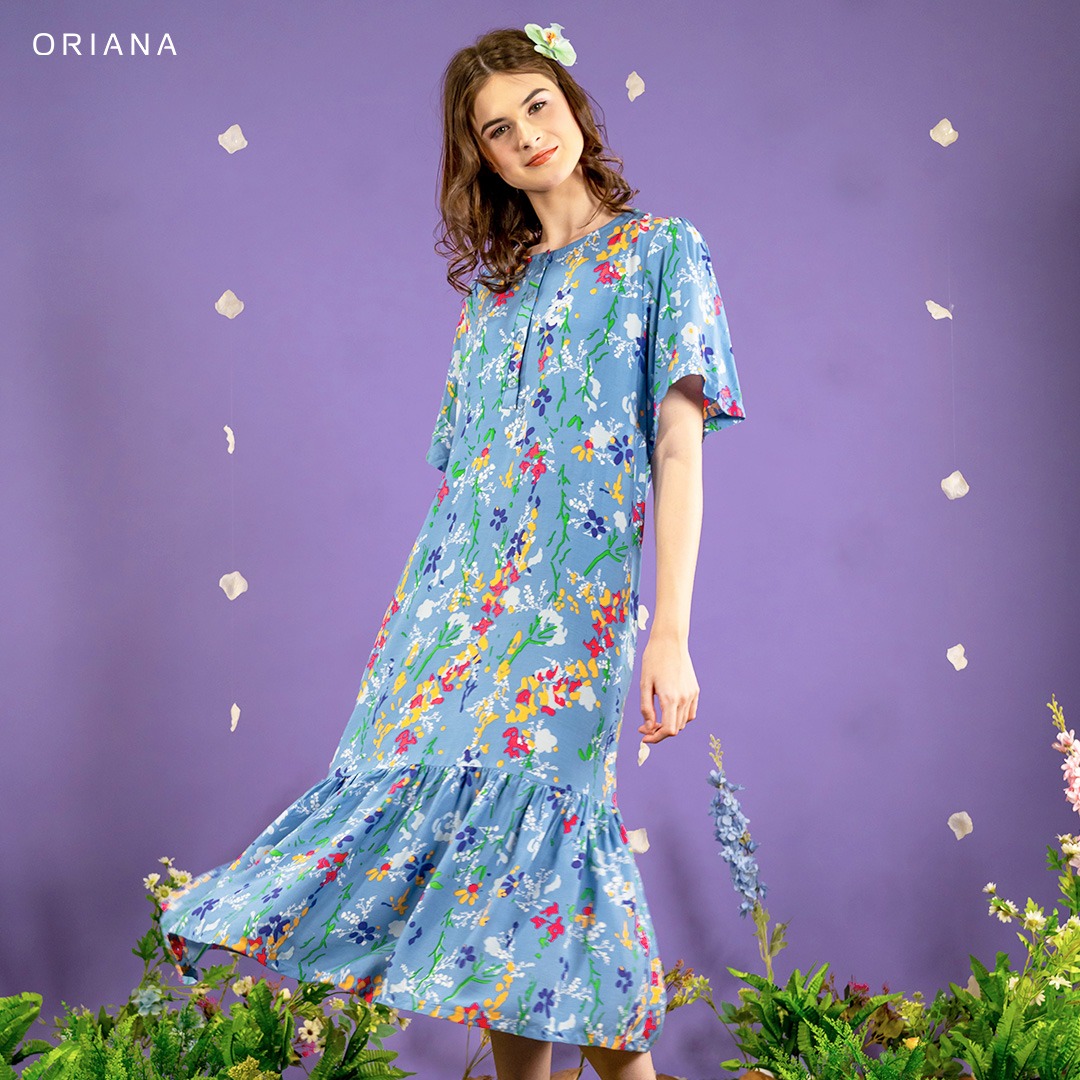 Oriana Homewear Maxi Dress Daster Busui Ivanthi Lizea Series