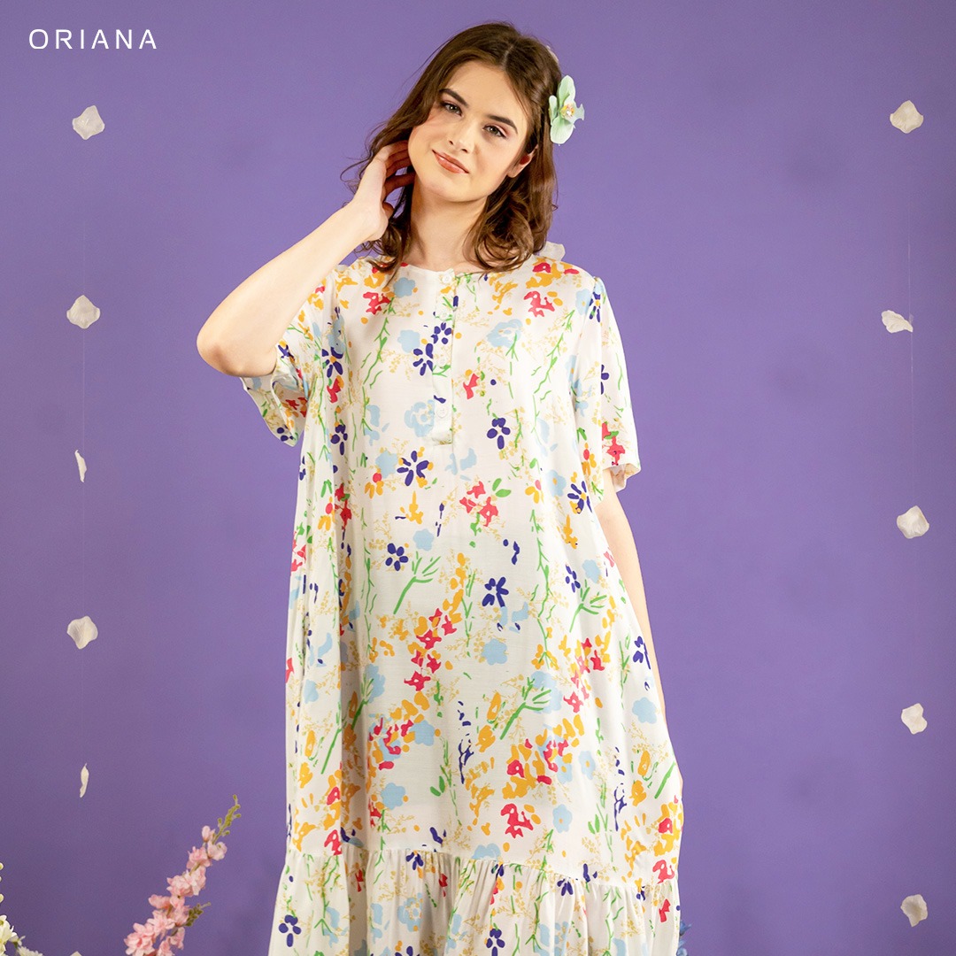 Oriana Homewear Maxi Dress Daster Busui Ivanthi Lizea Series