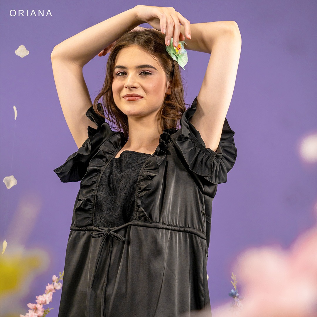 Oriana Sleepwear Maxi Dress Organic Silk Myribel Series