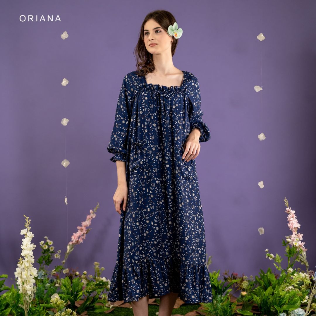 Oriana Homewear Maxi Dress Ayura Evalia Series