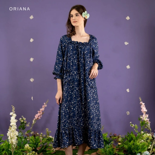 Image of Oriana Homewear Maxi Dress Ayura Evalia Series