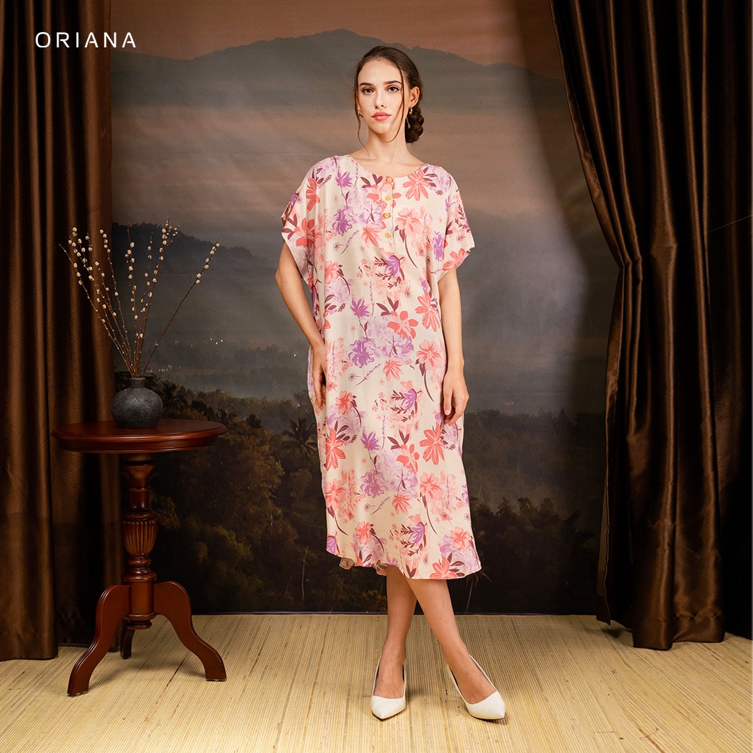 Oriana Homewear Daster Pendek Busui Kaftan Bellamy Series
