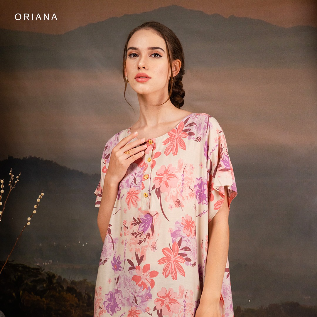 Oriana Homewear Daster Pendek Busui Kaftan Bellamy Series