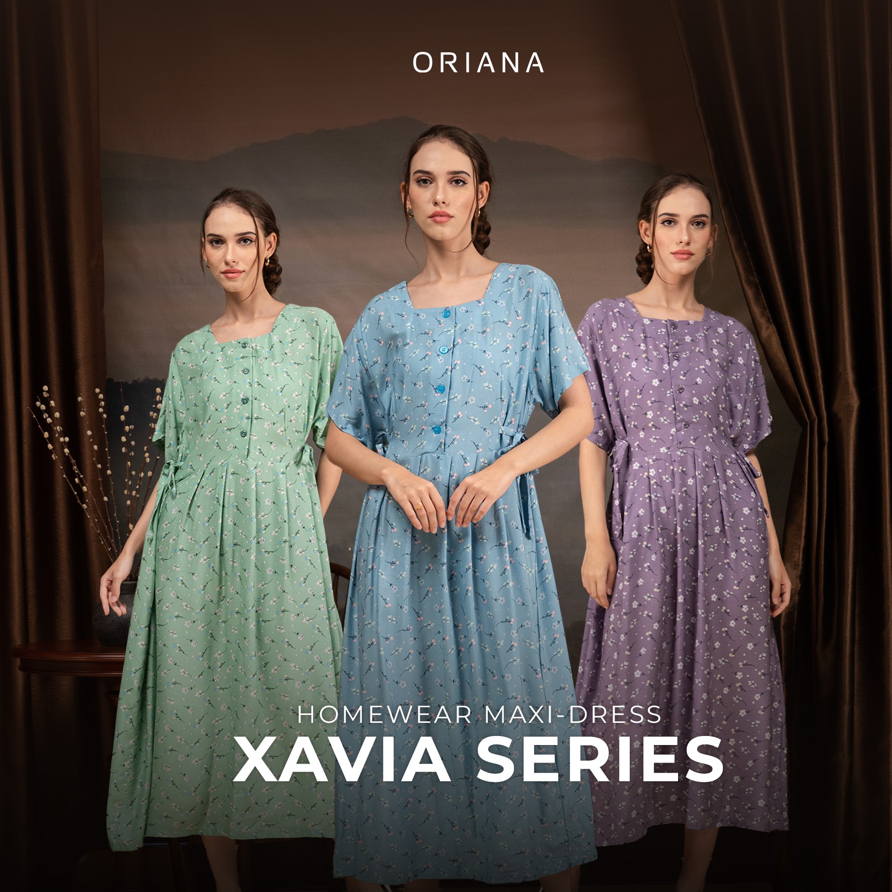 Oriana Homewear Maxi Dress Daster Busui Cayya Xavia Series