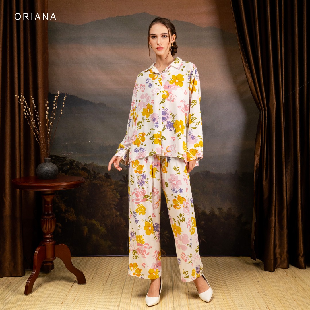 Oriana Sleepwear Piyama Long Sleeve Perrie Cecily Series