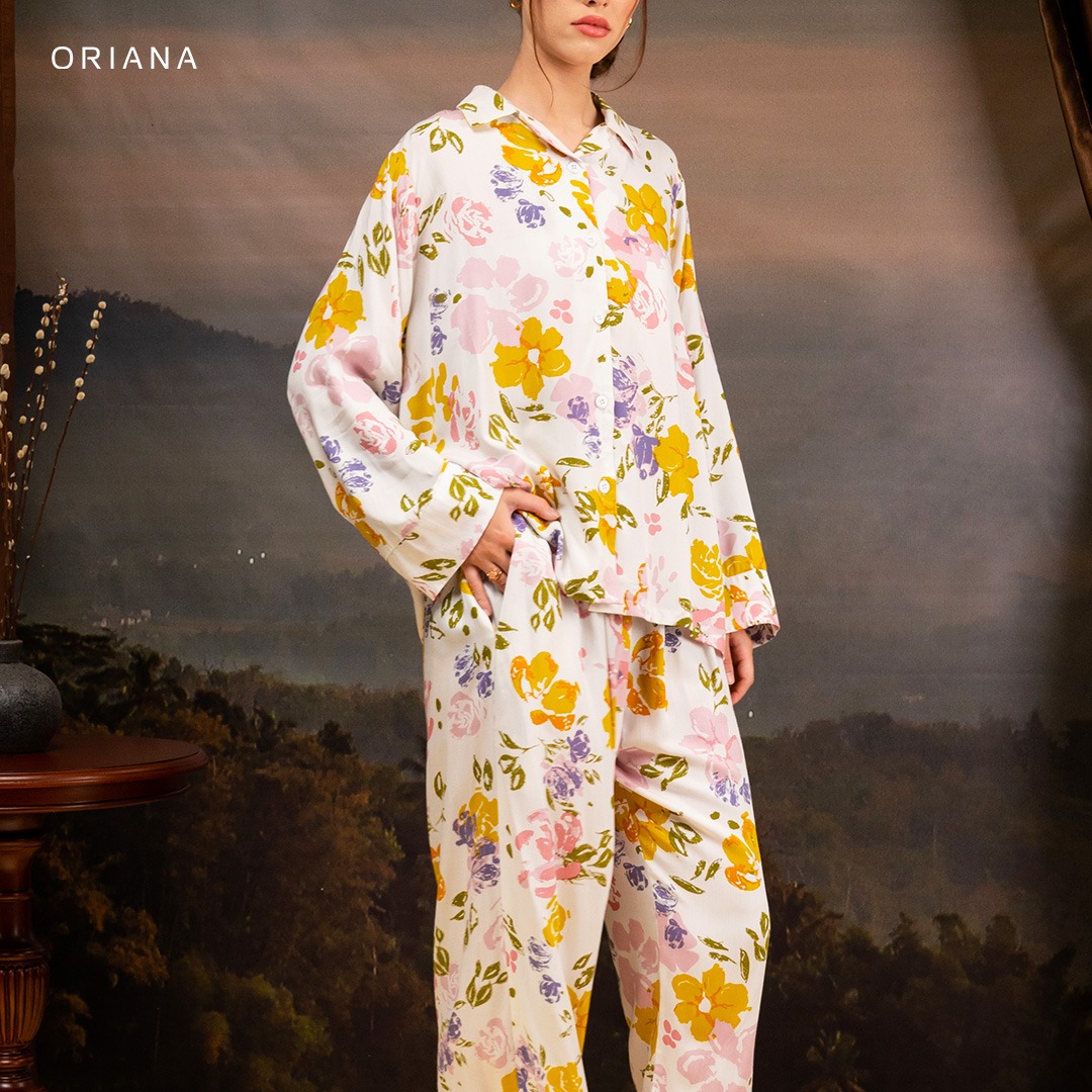 Oriana Sleepwear Piyama Long Sleeve Perrie Cecily Series
