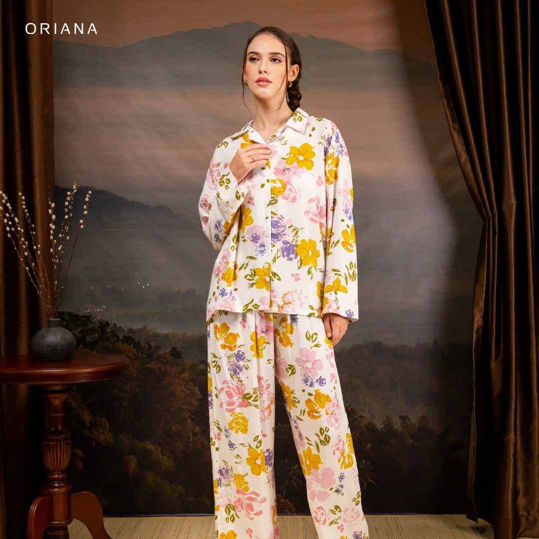 Oriana Sleepwear Piyama Long Sleeve Perrie Cecily Series