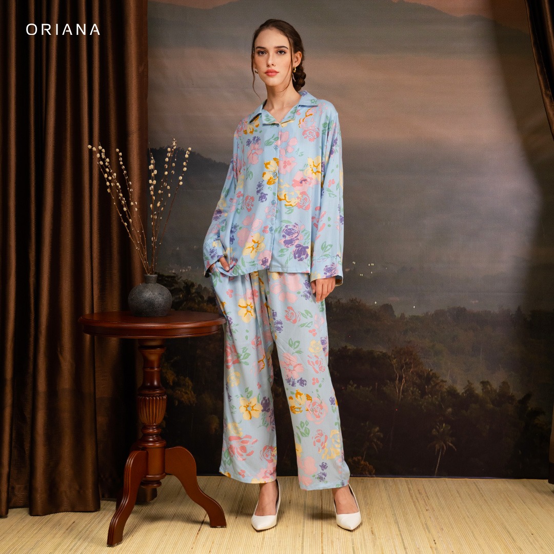Oriana Sleepwear Piyama Long Sleeve Perrie Cecily Series