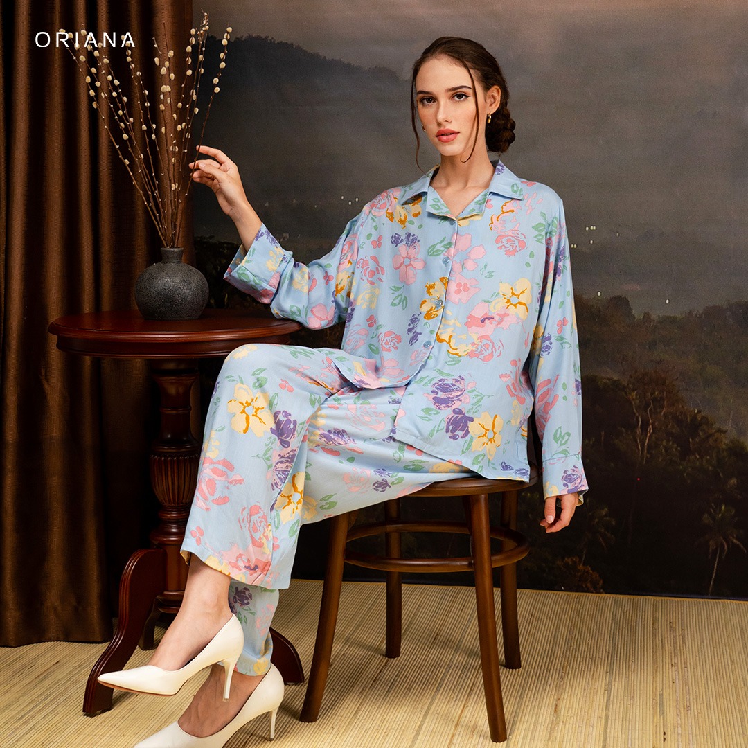 Oriana Sleepwear Piyama Long Sleeve Perrie Cecily Series