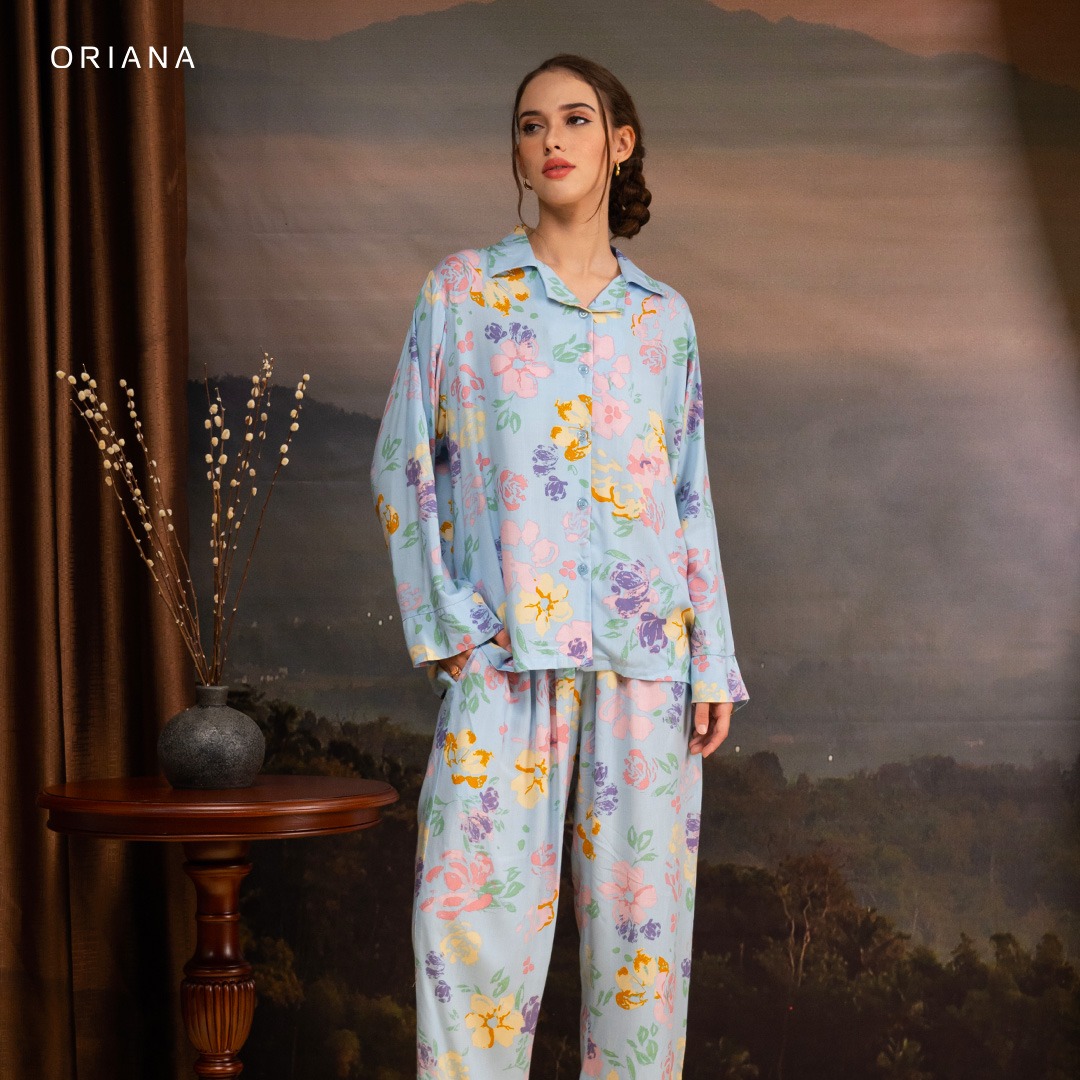 Oriana Sleepwear Piyama Long Sleeve Perrie Cecily Series