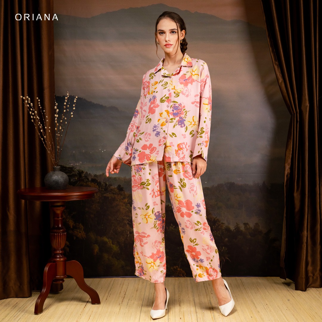 Oriana Sleepwear Piyama Long Sleeve Perrie Cecily Series