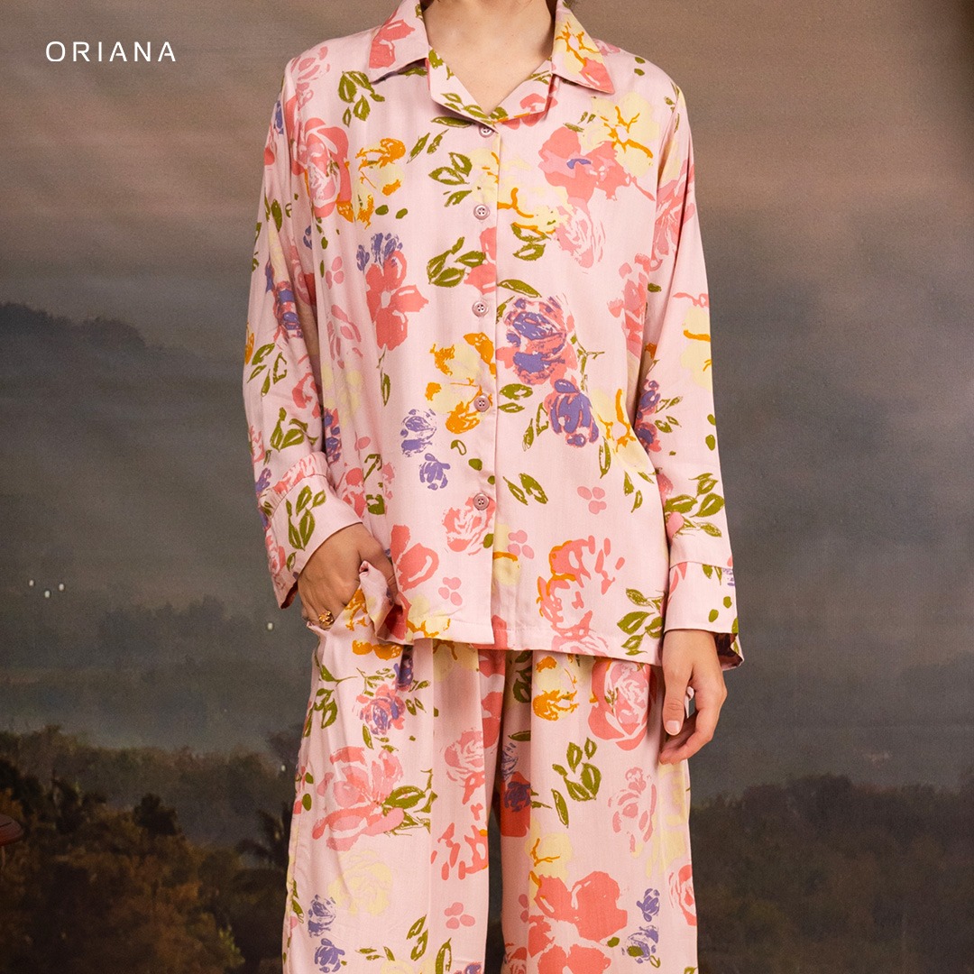Oriana Sleepwear Piyama Long Sleeve Perrie Cecily Series