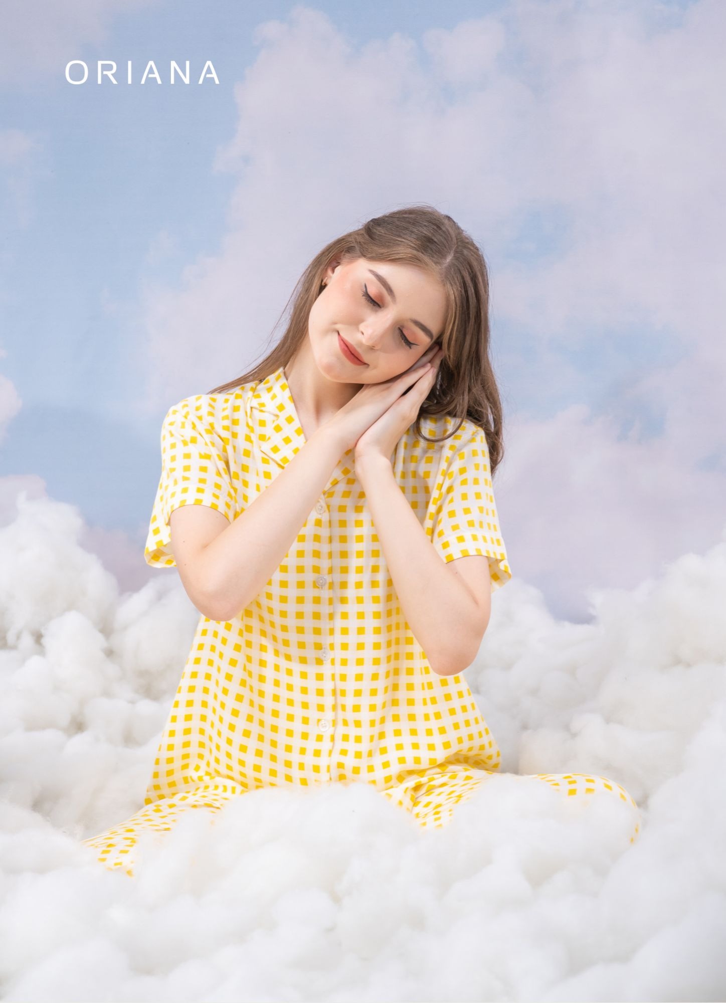 Oriana Sleepwear Piyama Rayon Kotak-Kotak Minji Series