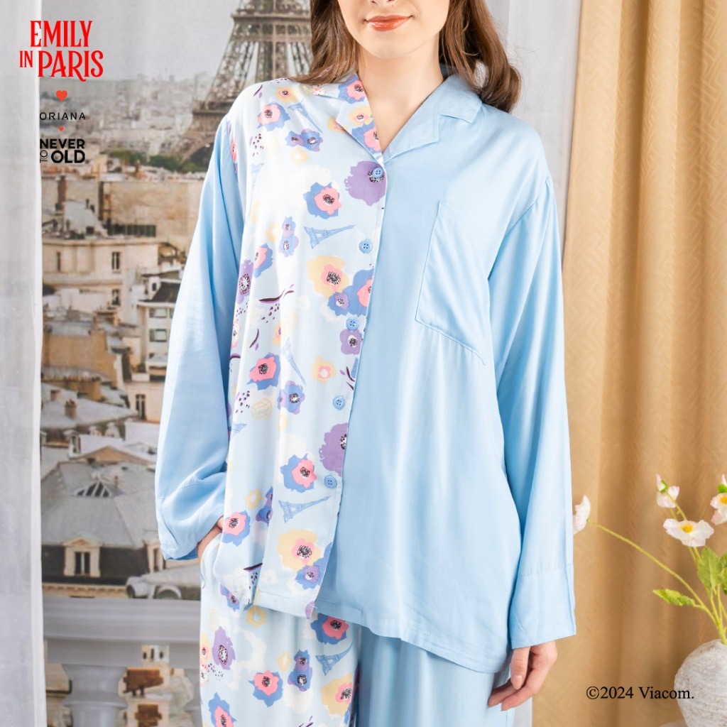 Oriana x Emily in Paris Pajamas Paris Blossom Series