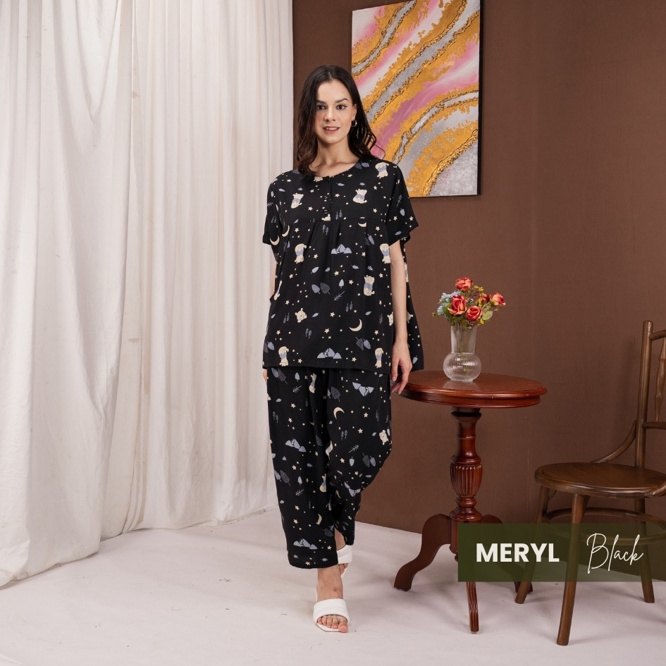 Oriana Sleepwear Piyama Puthi Meryl Series