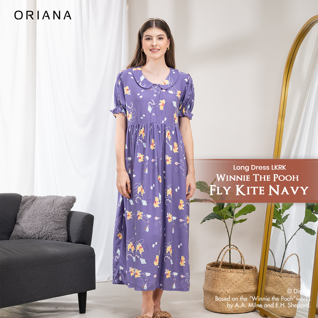 Oriana Homewear Long Dress LKRK Winnie Fly Kite Allsize