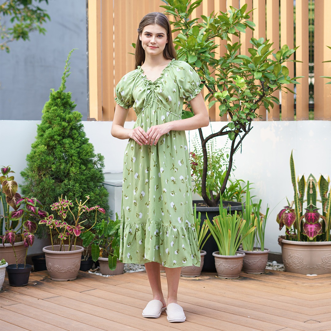 Oriana Homewear Maxi Dress Daster Serut Arnia Series
