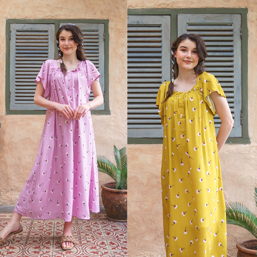 Oriana Homewear Maxi Dress Daster Busui Roselli Series