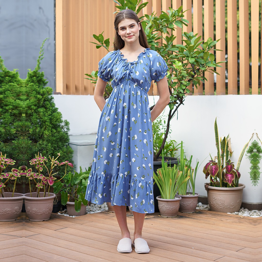 Oriana Homewear Maxi Dress Daster Serut Arnia Series