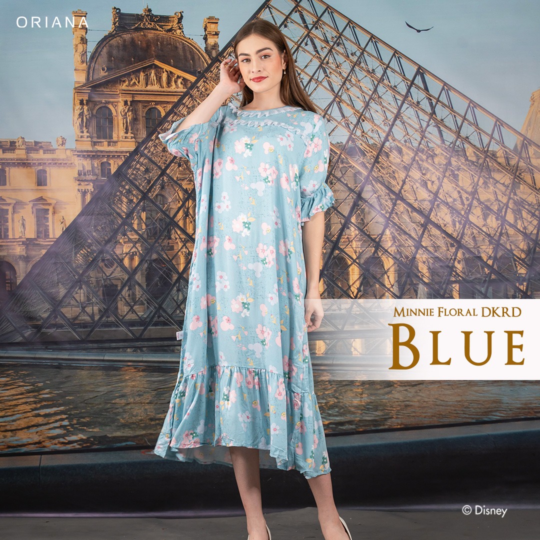 Oriana Homewear Maxi Dress-DKRD Minnie Florals Series