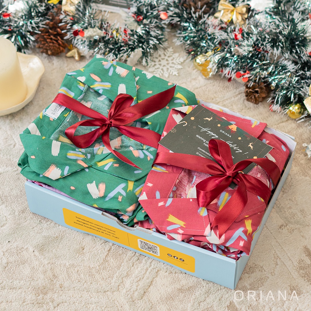 Oriana Gift Set Christmas Piyama Hampers Natal / Premium Hampers Natal-pajamas series
