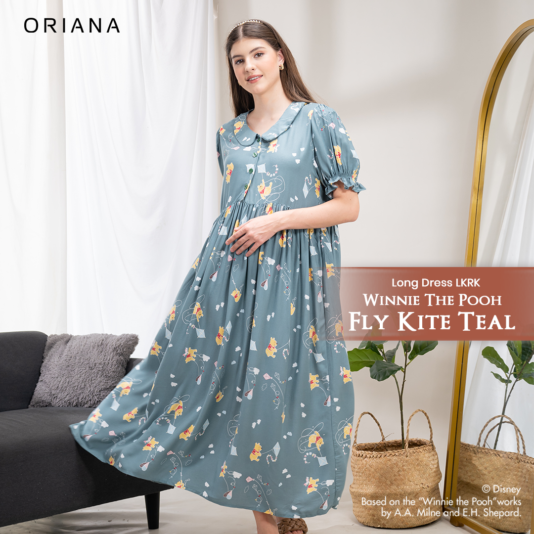 Oriana Homewear Long Dress LKRK Winnie Fly Kite Allsize