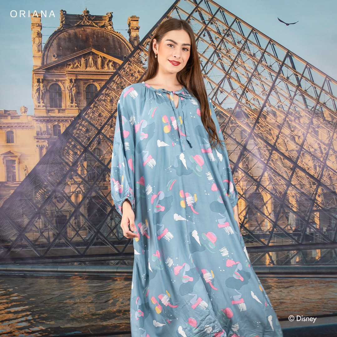 Oriana Homewear Maxi Dress-DGLT Mickey Mixology Allsize