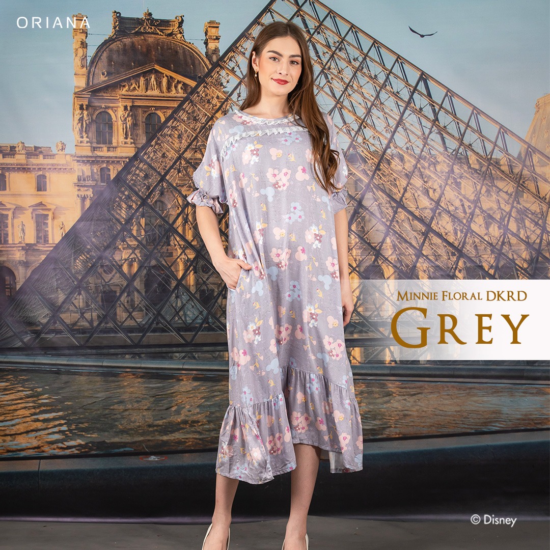 Oriana Homewear Maxi Dress-DKRD Minnie Florals Series