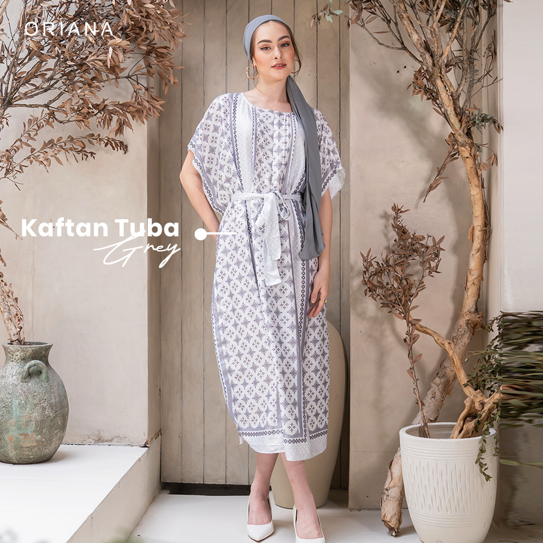 Oriana Dailywear Kaftan Tali Jema Rayon Satin Tuba Allsize