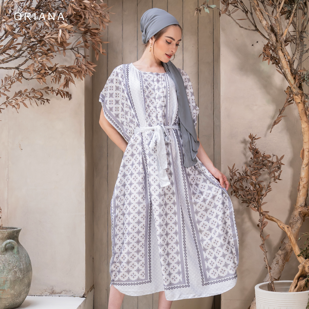 Oriana Dailywear Kaftan Tali Jema Rayon Satin Tuba Allsize