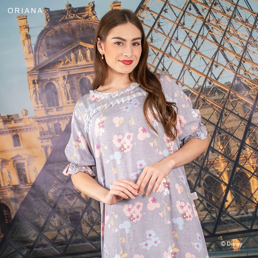 Oriana Homewear Maxi Dress-DKRD Minnie Florals Series