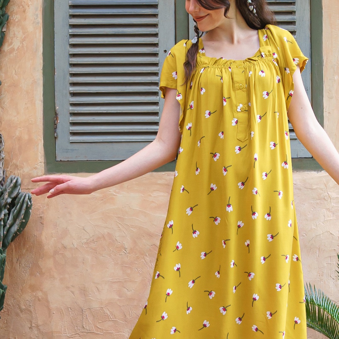 Oriana Homewear Maxi Dress Daster Busui Roselli Series