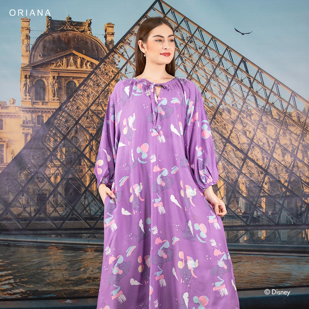 Oriana Homewear Maxi Dress-DGLT Mickey Mixology Allsize