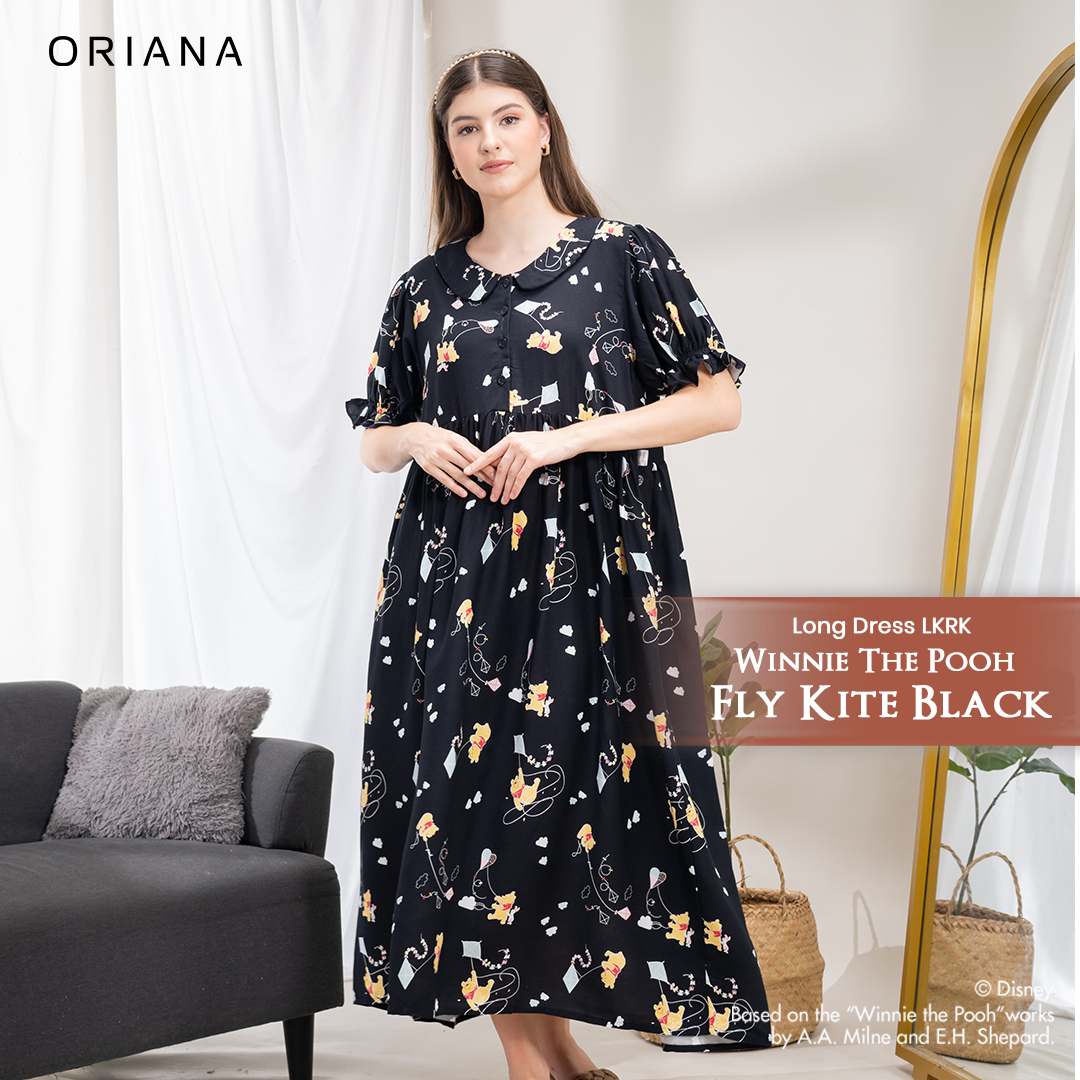 Oriana Homewear Long Dress LKRK Winnie Fly Kite Allsize